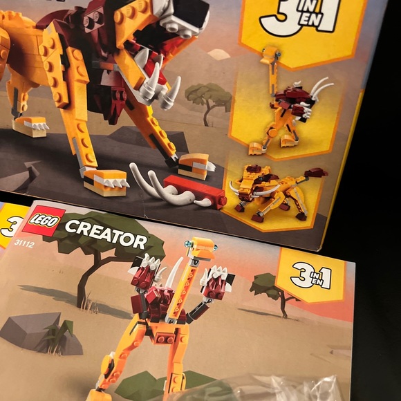 LEGO Creator 3in1 Wild Lion-Ostrich Bird- Boar Pig  31112 with box manuals READ - Picture 6 of 6